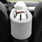 Hundesitz fürs Auto, grau, sicher und bequem, ideal für kleine Hunde. Perfekt für Reisen, schützt Autositze, einfache Installation.