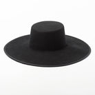 Schwarzer Filzhut mit breiter Krempe, elegantes Design, modisches Accessoire für Damen und Herren.