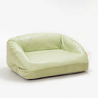 Grünes Leder-Sofa-Bett für Hunde und Katzen, kühlend, bequem, Haustiermöbel.