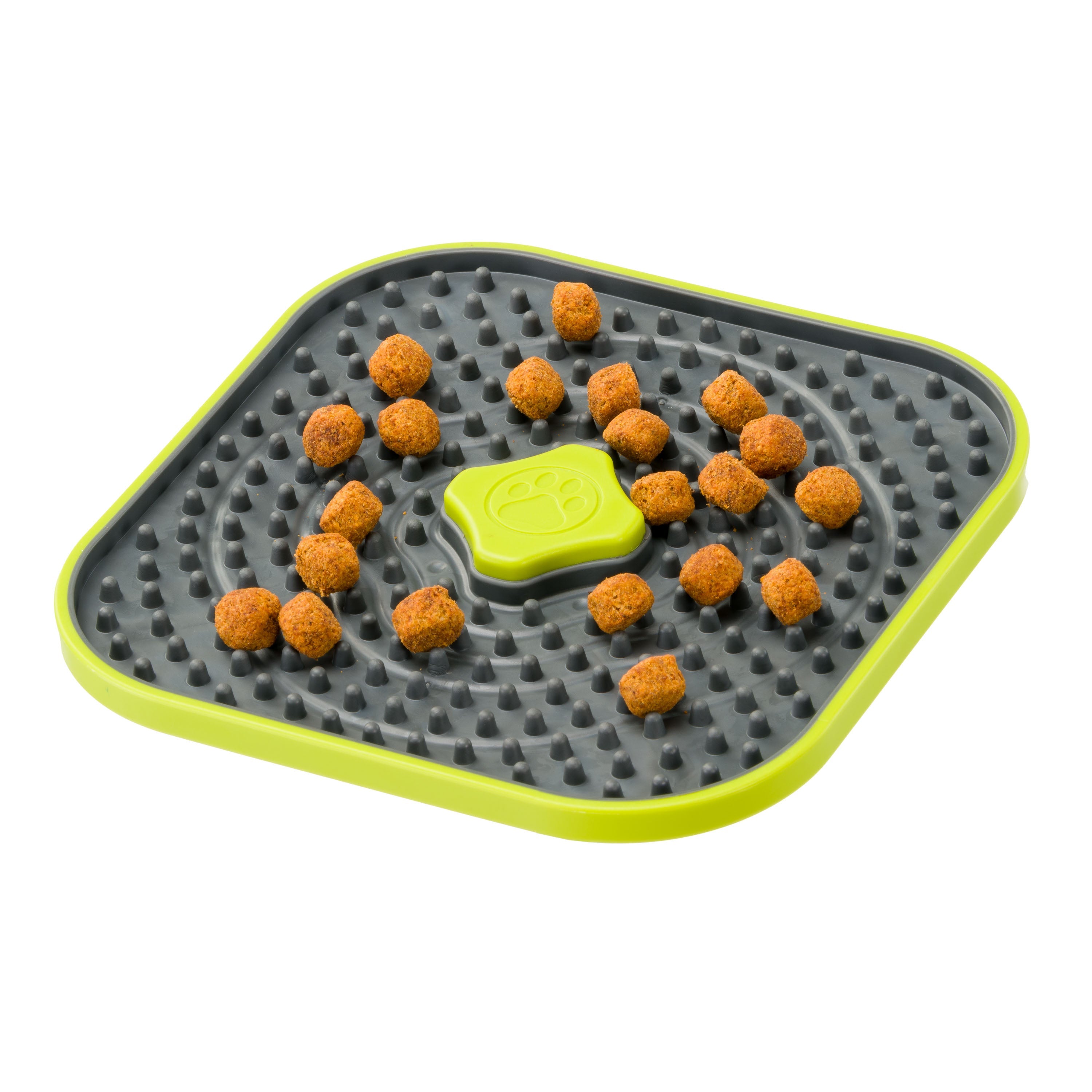 Rutschfeste Hundematte mit Noppen, ideal für langsames Fressen. Fördert gesunde Verdauung und mentale Stimulation. Perfekt für Trockenfutter.