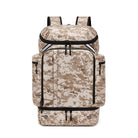 Tarnmuster-Rucksack, beige, wasserdicht, Outdoor, Camping, Wandern, großer Stauraum, robust.