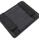 Schwarze Laptop-Tasche aus Nylon, strapazierfähig, mit Klettverschluss, ideal für Reisen.