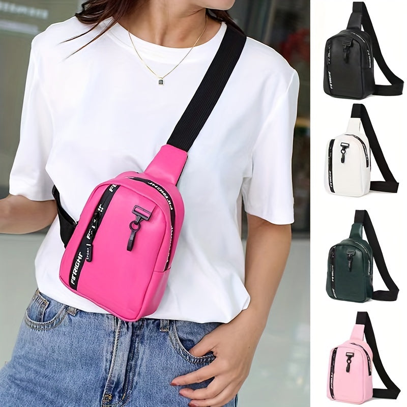 Damen-Umhängetasche in Pink, modisch und praktisch, ideal für Freizeit und Reisen. Erhältlich in Schwarz, Weiß, Grün und Rosa.