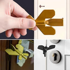 Goldener Türgriff-Schlüssel, multifunktional, ergonomisch, für Sicherheitstüren, modernes Design.