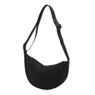 Schwarze Umhängetasche aus Nylon, verstellbarer Riemen, modisch, praktisch, leicht.