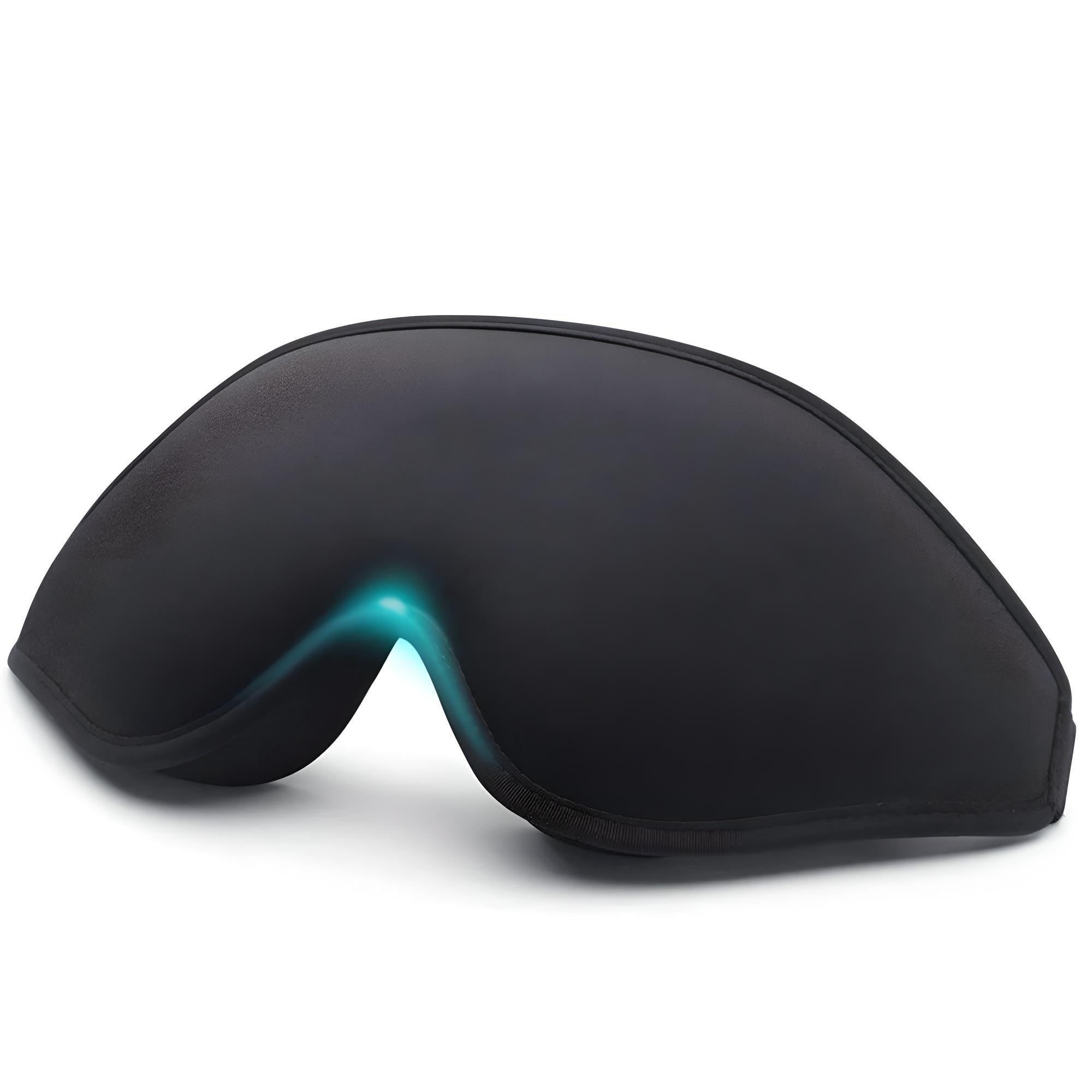 Schwarze Schlafmaske aus Seide, ergonomisch, für besseren Schlaf und Entspannung.