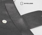 Hochwertige schwarze Ledertasche aus echtem Leder, robust und stilvoll, ideal für den täglichen Gebrauch. Perfekt für Mode- und Lederliebhaber.