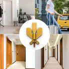 Goldener Türstopper, verstellbar, modernes Design, langlebig, für Zuhause und Büro.