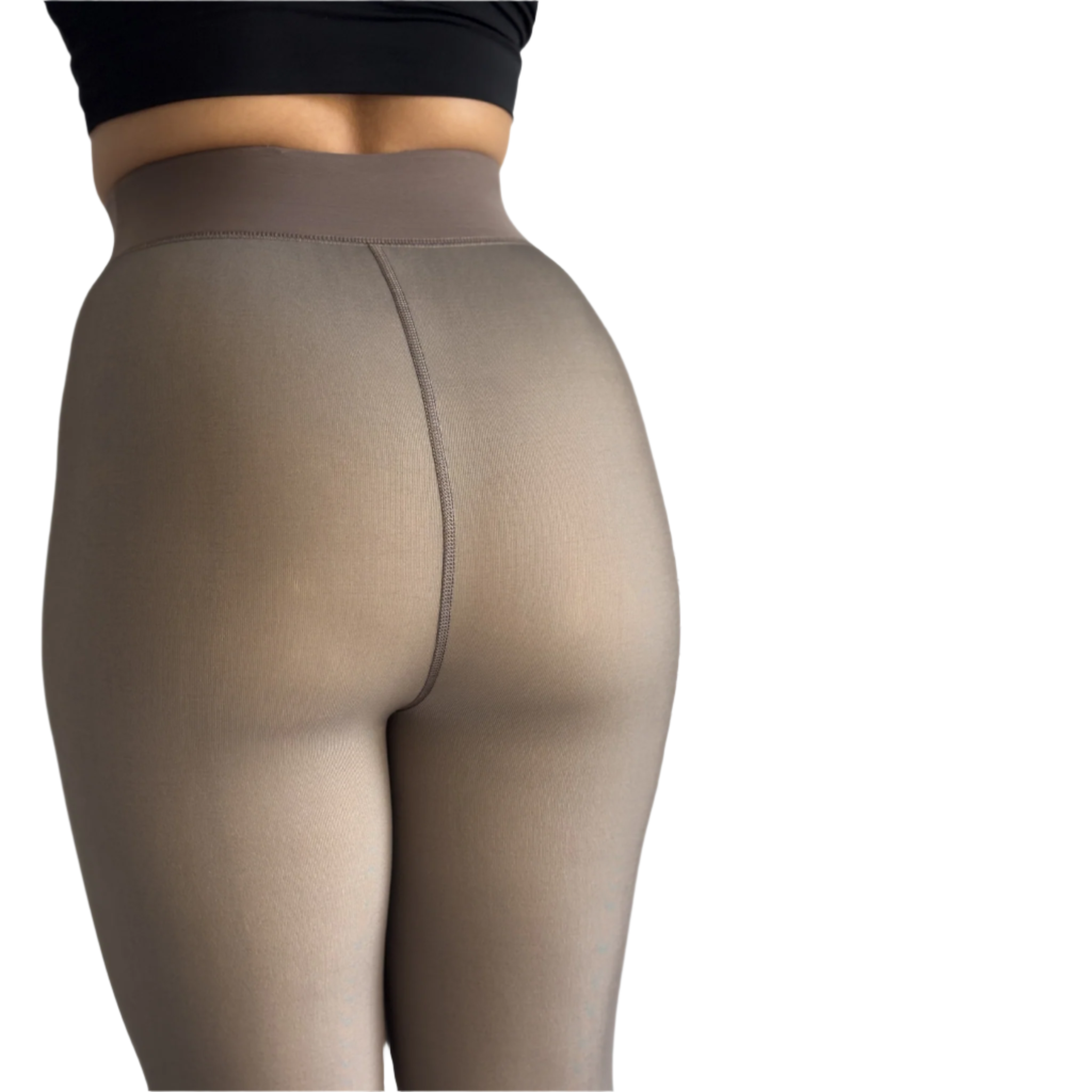 Nahtlose Leggings in Beige, figurbetont und elastisch, ideal für Fitness und Freizeit. Hochwertige Sportbekleidung für Damen, bequem und stilvoll.