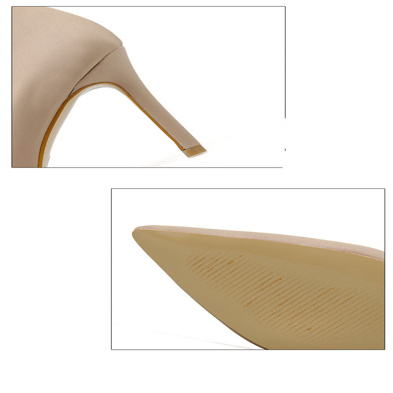 Beige Damenpumps mit spitzer Zehenpartie und Stiletto-Absatz. Elegante High Heels, ideal für formelle Anlässe und stilvolle Outfits.