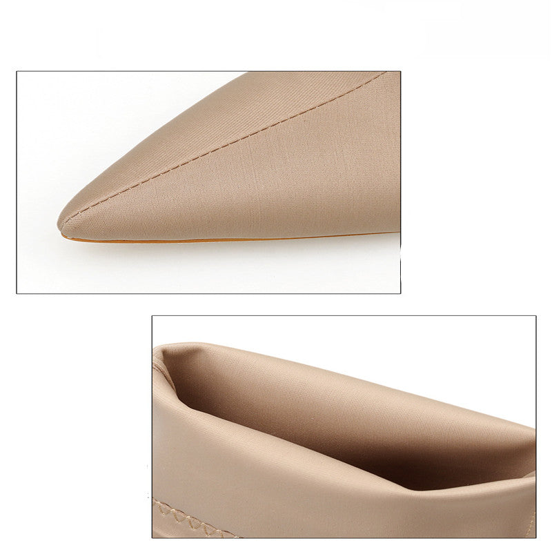 Beige spitze Damenschuhe aus Satin, elegantes Design, hochwertige Verarbeitung, ideal für formelle Anlässe und stilvolle Outfits.
