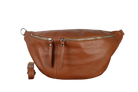 Braune Leder-Bauchtasche mit Reißverschluss, stilvoll und praktisch. Perfekt für Reisen und Alltag. Hochwertige Materialien, modisches Design.