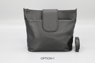Schwarze Lederhandtasche mit verstellbarem Riemen, elegantem Design und Magnetverschluss. Perfekt für Damenmode und stilvolle Accessoires.