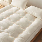 Lammwoll-Matratzenauflage, beige, gemütlich, für Menschen und Haustiere, Schlafzimmer-Dekor.