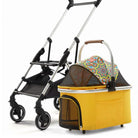 2-in-1 Haustierwagen, Aluminium, gelb, abnehmbar, ultraleicht, für Welpen, multifunktional.
