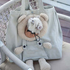 Tragetasche für Haustiere, tragbar, atmungsaktiv, Designer, beige, für Reisen, Katze.