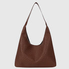 Braune Damenhandtasche aus Leder mit Krokodilprägung, modisch und elegant, ideal für Alltag und Büro, hochwertige Verarbeitung, zeitloses Design.