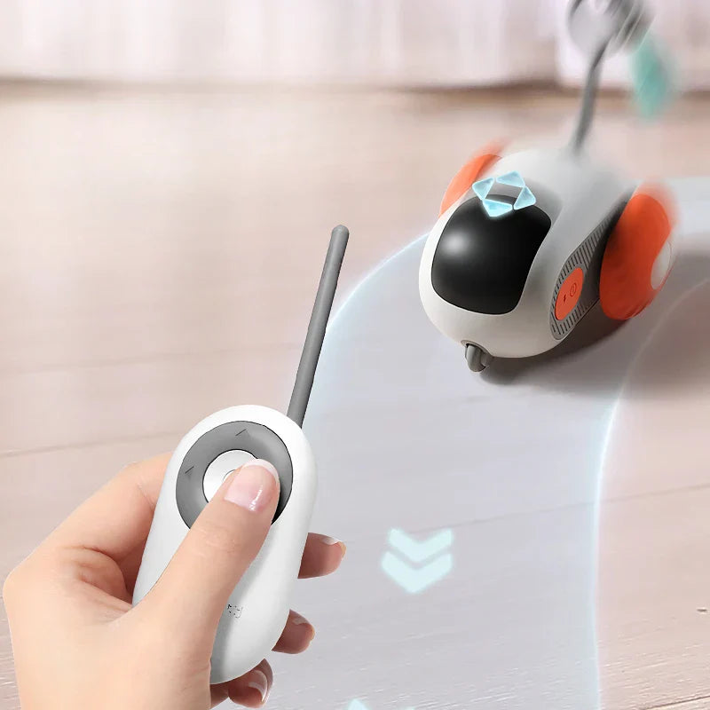 Fernsteuerbares Spielzeugauto mit Fernbedienung, modernes Design, orange-schwarz, ideal für Kinder, interaktives Spielen, innovative Technologie.