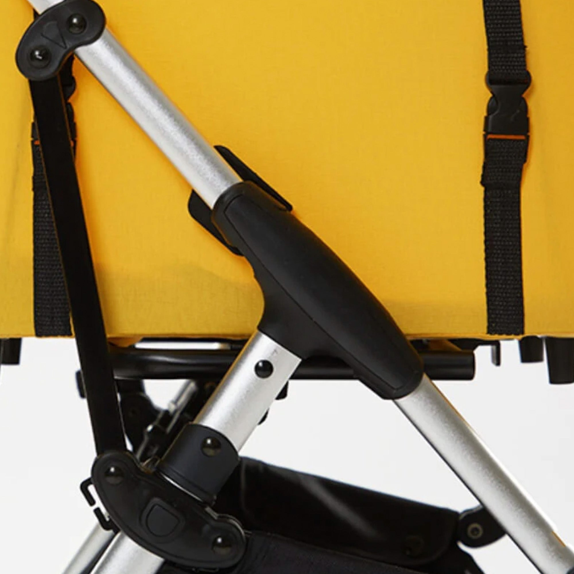Gelber 2-in-1 Haustierwagen aus Aluminium, ultraleicht, abnehmbar, für Welpen.