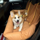 Hundesitz Auto wasserdicht, braun, großer Raum, Sicherheitsreise, Corgi, Rücksitzschutz.