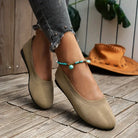 Damen Ballerinas in Beige, bequem und stilvoll, ideal für den Alltag. Perfekt kombinierbar mit Jeans. Trendige Schuhe für jede Gelegenheit.