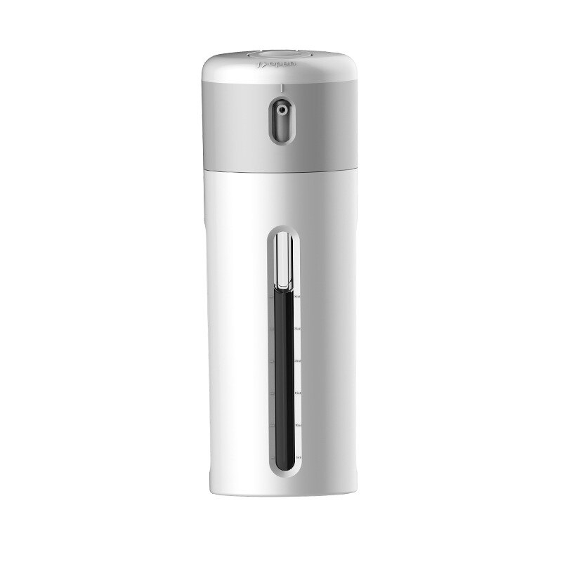 Weißer automatischer Seifenspender, berührungslos, modern, Kunststoff, für Badezimmer und Küche.