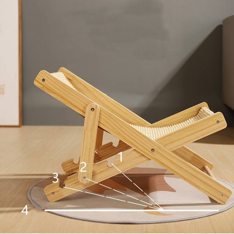 Moderner Holz-Katzenstuhl mit ergonomischem Design, ideal für Katzenmöbel. Robuste Konstruktion, platzsparend, perfekt für stilvolle Inneneinrichtung.