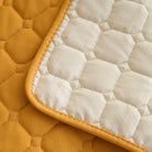 Waffelgewebe saugfähige Haustierunterlage, beige und gelb, waschbar, rutschfest.