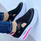 Damen-Sneaker mit Plateau, atmungsaktivem Mesh, runder Spitze und modischem Design. Perfekt für Laufen und Freizeit. Bequeme Sportschuhe.