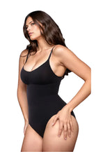 Schwarzer Body für Damen, nahtlos und figurbetont, ideal für Unterwäsche oder Freizeitmode. Komfortabel, elastisch, vielseitig einsetzbar.