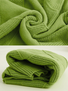 Grüner Strickpullover aus weicher Baumwolle, ideal für Herbstmode. Hochwertige Verarbeitung, gemütlich und stilvoll. Perfekt für kühle Tage.