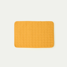 Gelbe Waffelstruktur-Absorptionsmatte für Haustiere, waschbar, rutschfest, rechteckig.