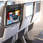 Flugzeugsitz mit integriertem Tablet-Halter, Bildschirm, Economy Class, modernes Flugzeuginterieur