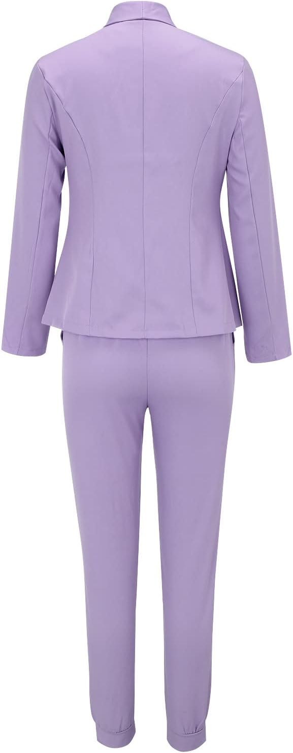 Lila Damenanzug mit Blazer und Hose, elegantes Design, ideal für Büro und formelle Anlässe. Hochwertige Verarbeitung, modischer Business-Look.