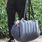 Tragbare Hundetragetasche, grau, multifunktional, Reisebett, Autositz, Haustiertransport.