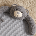Graue Bären-Krabbeldecke aus Plüsch, rutschfest, weich, ideal für Babys, Spielmatte.