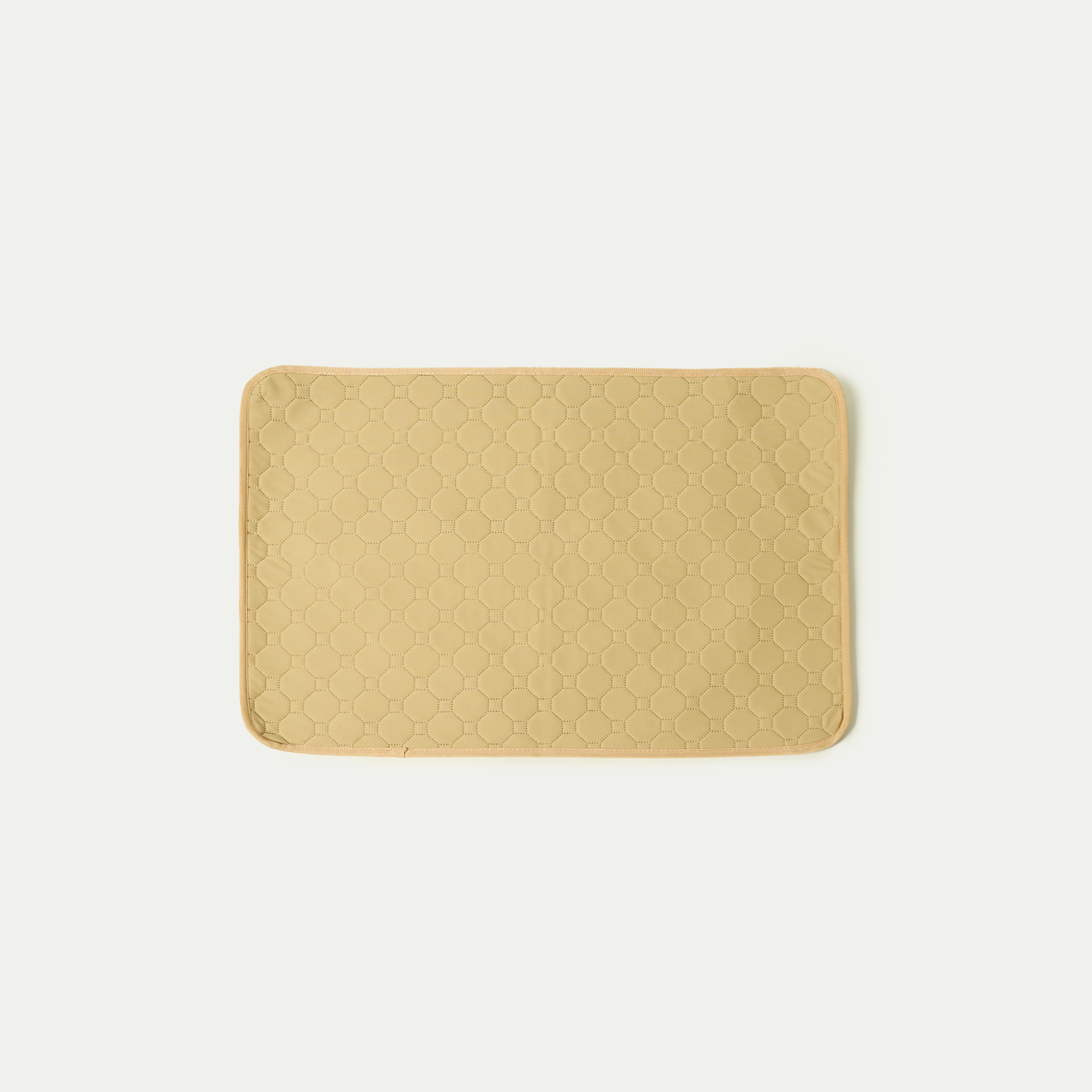 Beige waschbare Hundematte, rutschfest, rechteckig, ideal für Welpen, saugfähig.