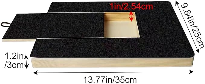 Schwarzes Balancebrett aus Holz, 35x25cm, rutschfest, Fitness-Training, Gleichgewichtstraining.