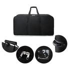 Schwarze Reisetasche mit Reißverschluss, robustem Material und Tragegriffen, ideal für Reisen.