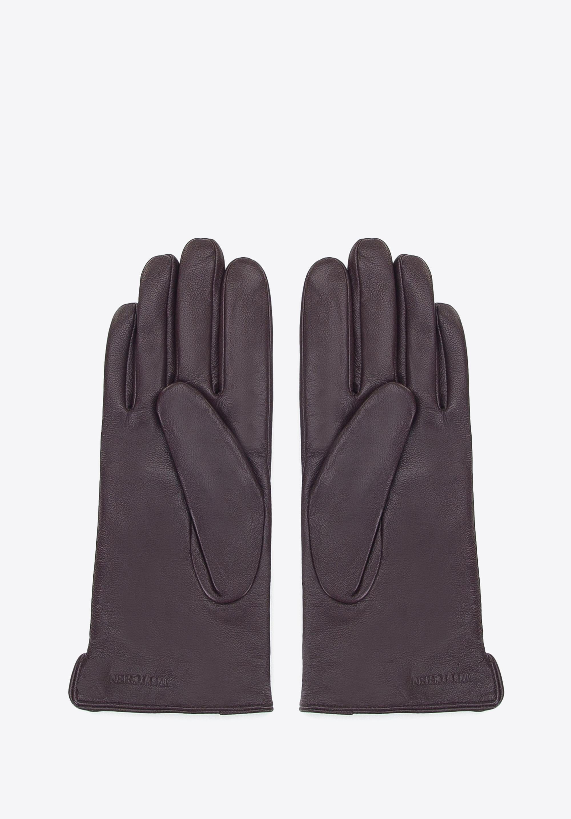 Hochwertige braune Lederhandschuhe für Herren, elegant und stilvoll, ideal für Wintermode und Accessoires. Perfekt für kalte Tage.