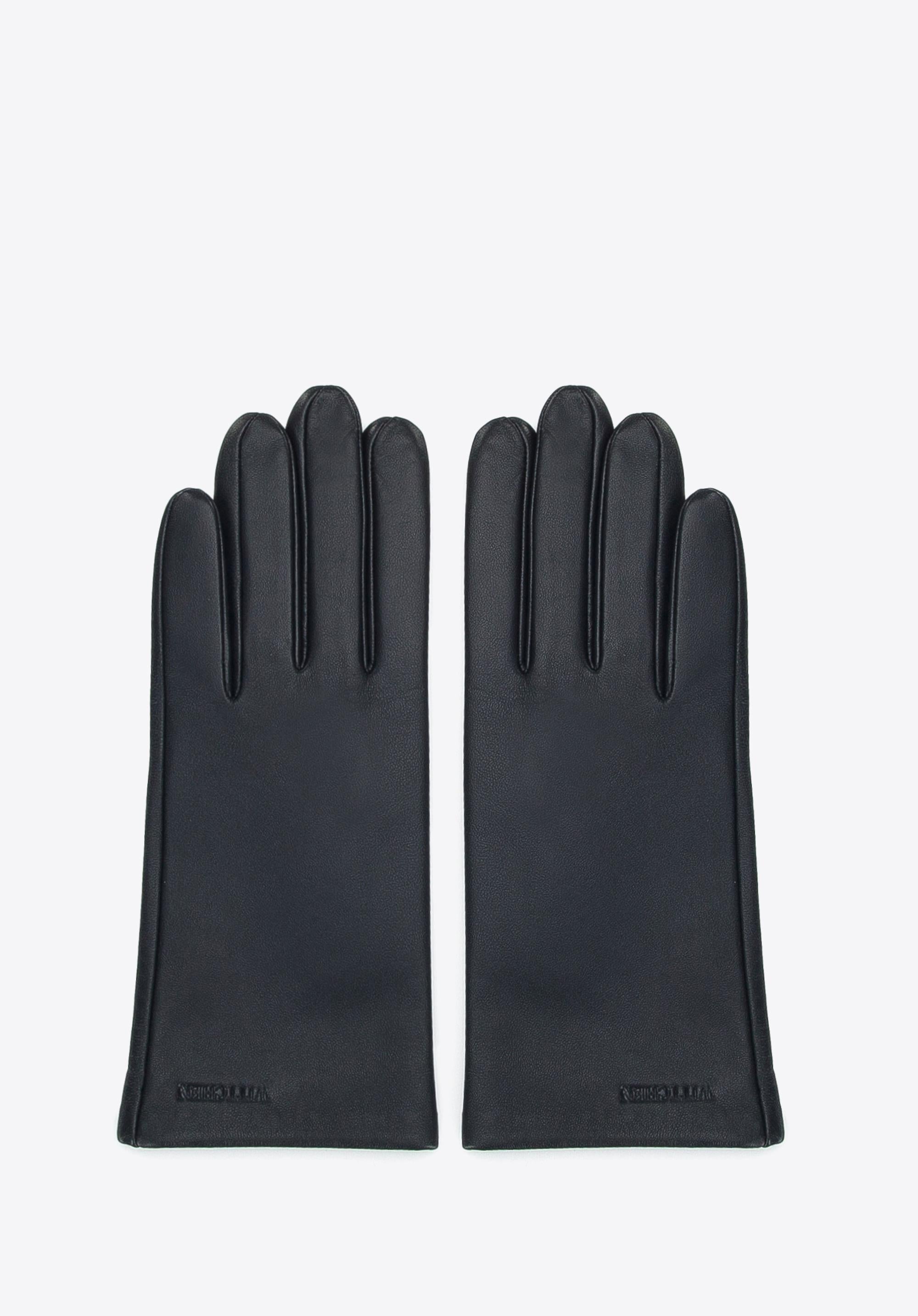 Schwarze Lederhandschuhe für Herren, elegant und zeitlos, ideal für Wintermode. Hochwertiges Material, perfekte Passform, stilvolles Accessoire.