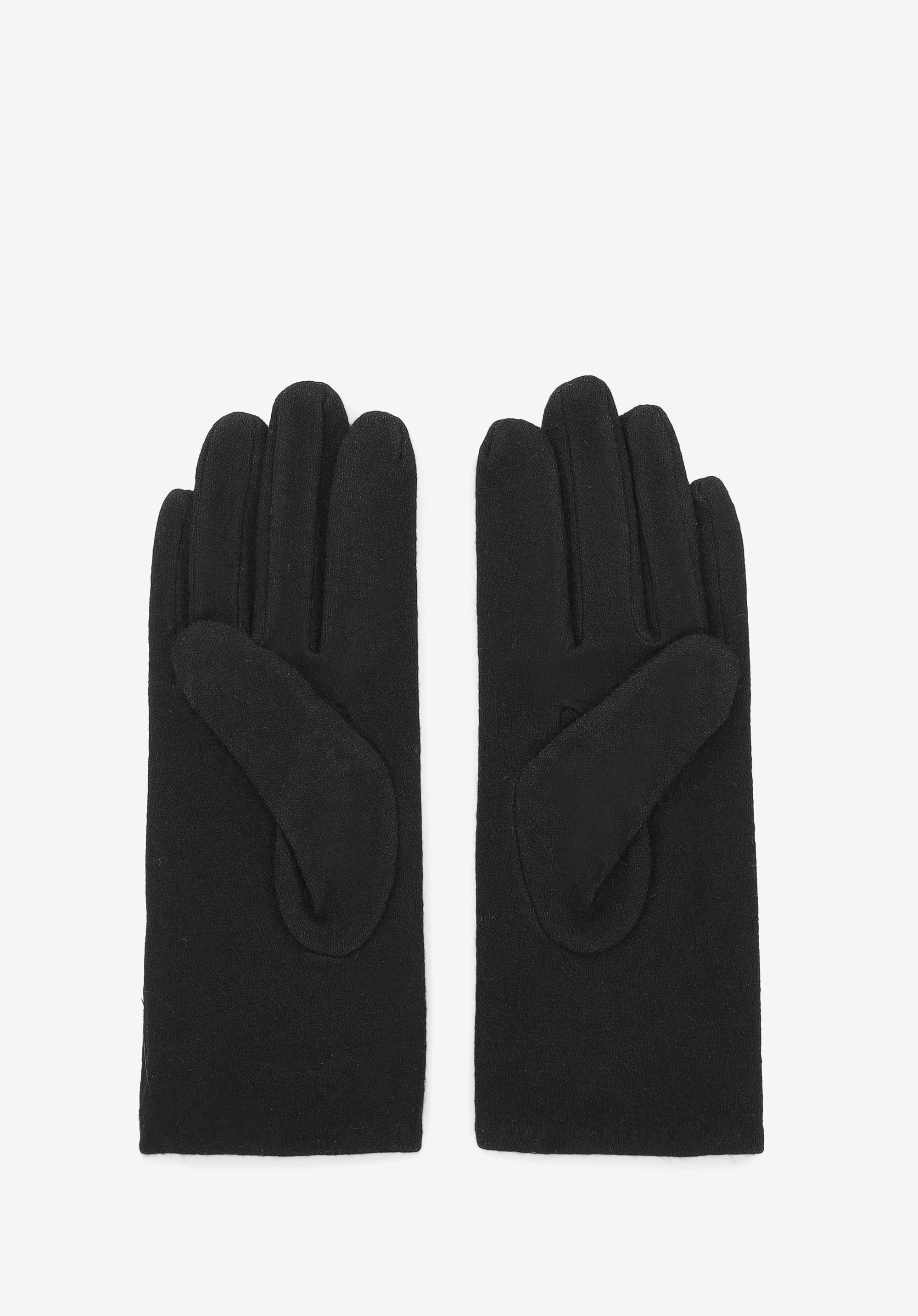 Schwarze Winterhandschuhe aus Fleece, warm und stilvoll, ideal für kalte Tage. Perfekt für Herrenmode, Outdoor-Aktivitäten und Winterbekleidung.