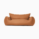 Luxus wasserdichtes orthopädisches Haustiersofa, braun, waschbar, für Hunde und Katzen.