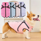 Hundemantel für kleine Hunde in Rosa, Blau, Grau und Lila. Wasserdicht, warm, ideal für Herbst und Winter. Perfekt für Corgis und ähnliche Rassen.