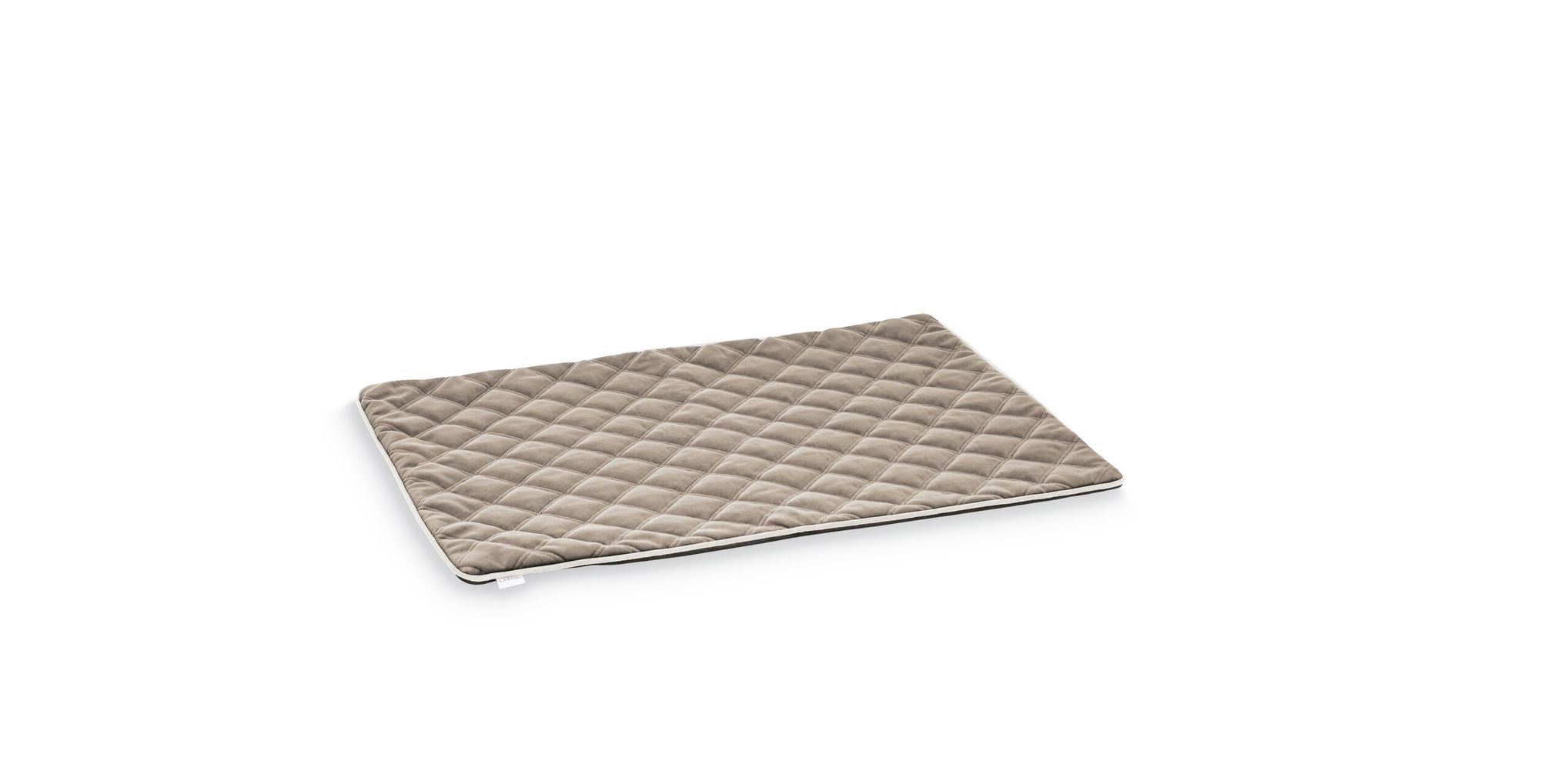 Beige gesteppte Hundematte, rechteckig, waschbar, rutschfest, ideal für Haustierkomfort.