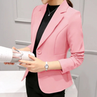 Damen Blazer rosa, elegant und modern, ideal für Büro und Business. Hochwertige Verarbeitung, figurbetont, modischer Look für stilvolle Outfits.