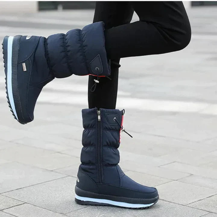 Damen Winterstiefel, wasserdicht, warm gefüttert, rutschfeste Sohle, ideal für Outdoor-Aktivitäten. Perfekt für kalte Wintertage.