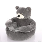 Graues abnehmbares Kuschelbär-Katzenbett, Plüsch, gemütlich, Haustierbett für Katzen.