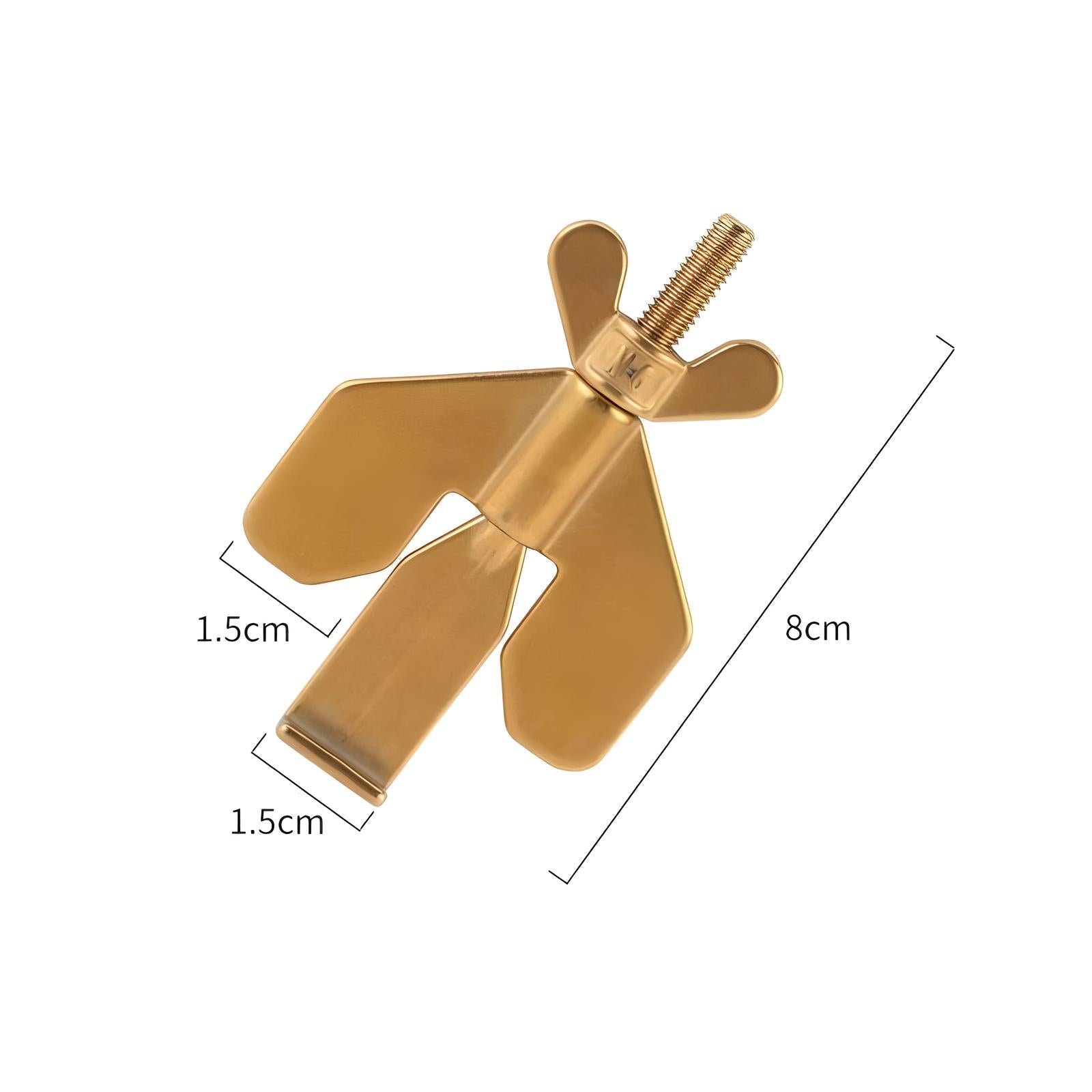 Goldener Metallflügelmutterschraube, 8 cm, für Möbelmontage, DIY-Projekte.