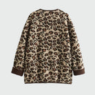 Leopardenmuster-Pullover, Damenmode, langärmelig, weiches Fleece, trendiger Animal-Print, ideal für Herbst/Winter, stilvoll und warm.